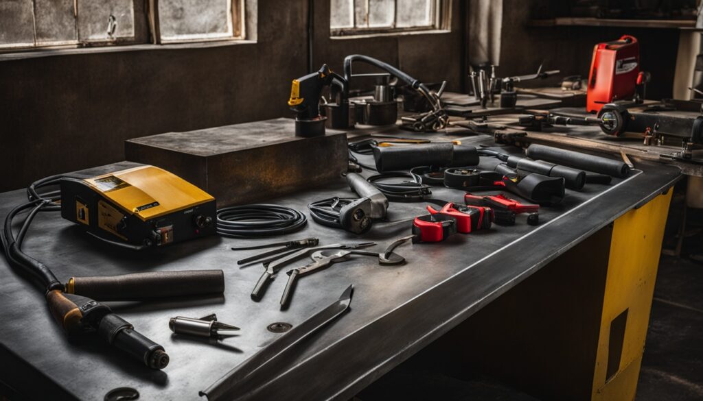 steel d welding table