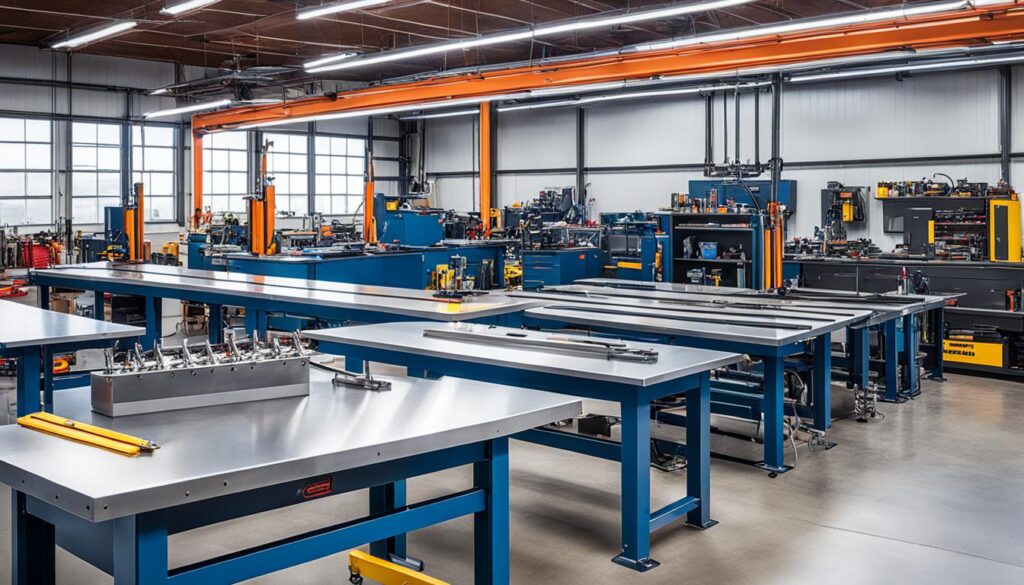 steel d welding table